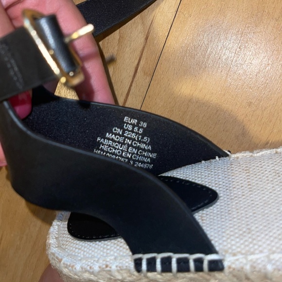 H&M | NWOT | Black Braided Platform Sandal - Picture 4 of 7